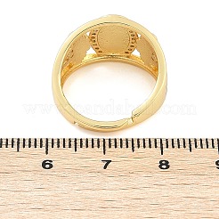 Brass Micro Pave Clear Cubic Zirconia Finger Rings for Women&nbsp;RJEW-Z081-01G