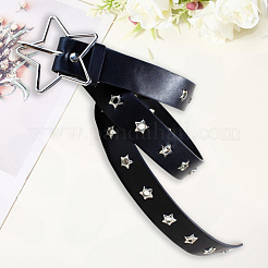 PU Leather Chain Belts with Alloy Star Clasps&nbsp;DIY-WH20007-285A