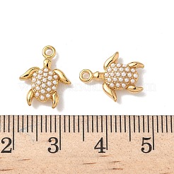 304ステンレススチールチャーム  アブソリュートプラスチック模造パール  イオンプレーティング（ip）  18KGP本金メッキ  カメ  14x11.5x4mm  穴：1.4mm&nbsp;STAS-H483-26D-G