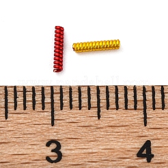 真鍮コイルワイヤーチューブビーズ  コラム  ミックスカラー  5~6x1mm  穴：0.5mm&nbsp;KK-C070-01