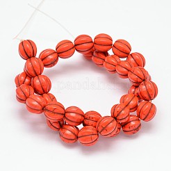 Synthetic Turquoise Bead Strands&nbsp;G-M147-14mm-09