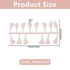 2 Sets Plastic Palm Model&nbsp;DIY-DC0004-35A