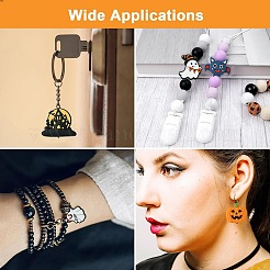 20Pcs 10 Styles Halloween Themed Food Grade Eco-Friendly Silicone Focal Beads&nbsp;SIL-CJ0001-71