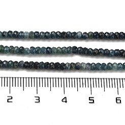 天然ブルートルマリンビーズ連売り  多面カット  ロンデル  3x2mm  穴：0.6mm  約194個/連  15.28''（38.8センチメートル）&nbsp;G-B088-D12-01