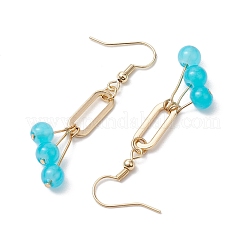 Imitation Jade Glass Dangle Earrings&nbsp;EJEW-JE05924-02