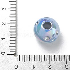 UV Plating Opaque Acrylic European Bead Rhinestone Settings&nbsp;AC-CBA6658-06E