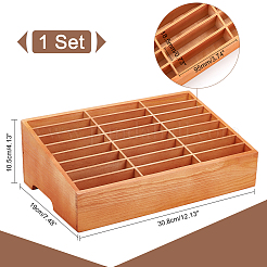 24-Grid Wooden Cell Phone Storage Box&nbsp;AJEW-WH0258-969B