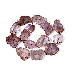 Natural Purple Phantom Quartz/Purple Lodolite Quartz Slice Beads Strands&nbsp;G-N362-11A-01