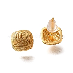 Brass Square Stud Earrings&nbsp;EJEW-Z083-04G