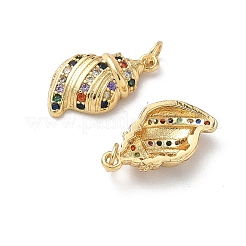 Brass Micro Pave Cubic Zirconia Pendants&nbsp;KK-D502-26N-G