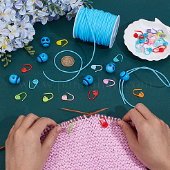 30Pcs Eco-Friendly ABS Plastic Knitting Crochet Locking Stitch Markers Holder&nbsp;IFIN-SC0001-96F