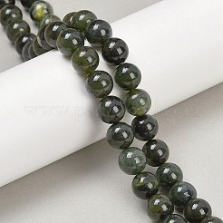 天然石翡翠ビーズ連売り  ラウンド  10~10.5mm  穴：1mm  約36~37個/連  14.84~15.28''（37.7~38.8センチメートル）&nbsp;G-H090-A01-10MM