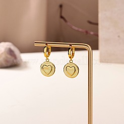 Brass Dangle Hoop Earrings&nbsp;WGC2E58-01