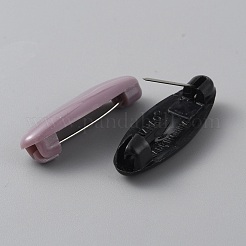プラスチック楕円形ブローチピン8個。  スカーフヒジャブラペルピンバックル女性ヘアドレッシングアクセサリー  ミックスカラー  36x13.5x9mm&nbsp;JEWB-WH0023-51P-03