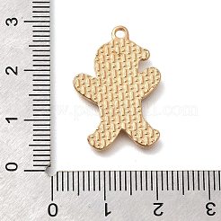 クリスマステーマ合金エナメルペンダント  ジンジャーブレッドマンのチャーム  ライトゴールド  帽子  25x17x2mm  穴：1.8mm&nbsp;ENAM-Q509-02KCG-11