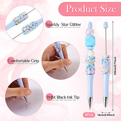 8Pcs Star Sequin Ball-Point Pen&nbsp;FIND-TA0006-16