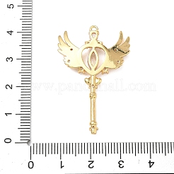 Brass Micro Pave Clear Cubic Zirconia Pendants&nbsp;KK-H526-04A-G