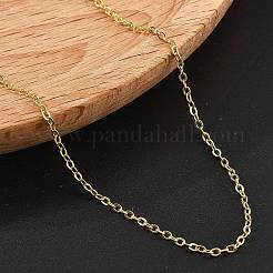 Brass Cable Chain Necklaces for Women&nbsp;NJEW-D302-48G