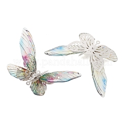3Pcs 3 Colors Brass Epoxy Resin 3D Butterfly Links Connector Charms&nbsp;PALLOY-TA00420