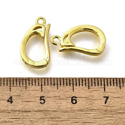 Brass Micro Pave Clear Cubic Zirconia Fold Over Clasps&nbsp;KK-M316-01G