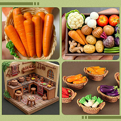 50Pcs PVC Carrot Display Decorations&nbsp;DJEW-SP0001-61