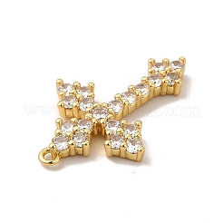 Rack Plating Brass Micro Pave Cubic Zirconia Pendants&nbsp;KK-P230-20G