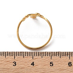 女性用304ステンレススチール指輪  ゴールドカラー  10mm  usサイズ7 1/2(17.7mm)&nbsp;LS-RJEW-L129-01G