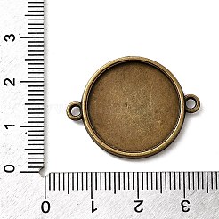 Flat Round Two-Sided Alloy Cabochon Connector Settings&nbsp;X-PALLOY-N0087-05AB-NF