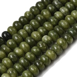 天然台湾ヒスイのビーズ連売り  ロンデル  6.5~7x4~4.5mm  穴：0.8mm  約89個/連  15.35''（39センチメートル）&nbsp;G-A280-A14-01