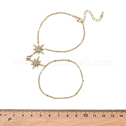 Summer 304 Stainless Steel Crystal Rhinestone Star Link Hand Chain Ring Bracelets for Women&nbsp;SA-CBAAE04-02G