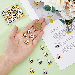 40Pcs 2 Colors Light Gold Plated Alloy Pendants&nbsp;ENAM-DC0014-97