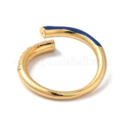 Rack Plating Brass Cubic Zirconia Open Cuff Rings for Women&nbsp;RJEW-S407-04A