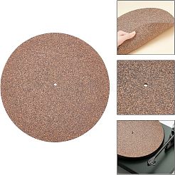 Flat Round Cork Record Mat&nbsp;DIY-WH0258-43