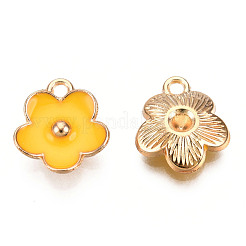 Light Gold Plated Alloy Enamel Pendants&nbsp;ENAM-R136-16G