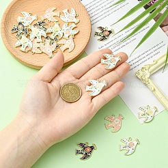 20Pcs 4 Colors Alloy Enamel Pendants&nbsp;ENAM-YW0006-81
