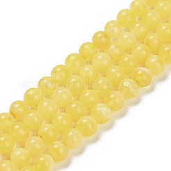 天然蜜蝋ビーズ連売り  ラウンド  きいろ  5.5~6mm  穴：0.7mm  約91個/連  20.28''（51.5センチメートル）&nbsp;G-Z100-A01-6mm