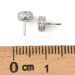Brass Micro Pave Clear Cubic Zirconia Peg Bails&nbsp;LS-KK-C107-12P