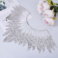 Polyester Glitter Computerized Embroidery Collar Trim&nbsp;DIY-WH20002-206C