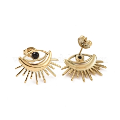 304 Stainless Steel Evil Eye Stud Earrings&nbsp;EJEW-C055-05G