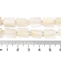 天然ホワイトムーンストーンビーズ連売り  シードビーズで  ファセット列  9~11x6~7.5x6~7.5mm  穴：1.2mm  約30個/連  15.16~15.55インチ（38.5~39.5cm）&nbsp;G-G068-A36-01