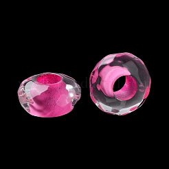クリアアクリルヨーロピアンビーズ  大穴ビーズ  ロンデル  ミックスカラー  15x8mm  穴：5.6mm&nbsp;MACR-D082-05