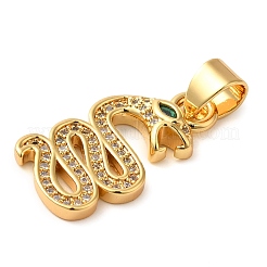 Brass Micro Pave Cubic Zirconia Pendants&nbsp;KK-M099-10G-A
