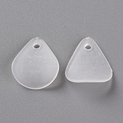 透明つや消しアクリルパーツ  花弁  ホワイト  17x14x2.5mm  穴：1.8mm  約2330個/500g&nbsp;MACR-S371-09A-701