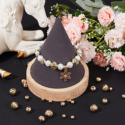 32Pcs 4 Style Eco-Friendly Brass Beads&nbsp;KK-BBC0009-72G