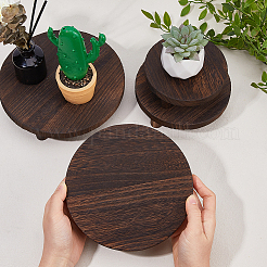 4個 4サイズ 木製ディスプレイライザースタンド  ラウンド  ココナッツブラウン  12.8~20.3x4.8cm  1個/サイズ&nbsp;AJEW-WH0609-877B
