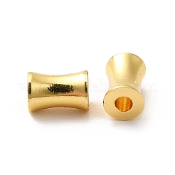 ラックメッキ真鍮製ビーズ  長持ちメッキ  コラム  ゴールドカラー  4x6mm  穴：1.6mm&nbsp;KK-P095-66G