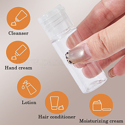 プラスチック製の空の詰め替え可能なフリップキャップボトル  コラム  透明  2.2x6.6cm  容量：15ml（0.51fl.oz）&nbsp;MRMJ-WH20008-22B