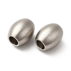 変色しない304ステンレススチールヨーロピアンビーズ  大穴ビーズ  バレル  ステンレス鋼色  15.5x13mm  穴：6mm&nbsp;STAS-F281-09P