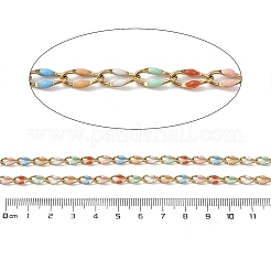 Ion Plating(IP) 304 Stainless Steel Enamel Link Chain&nbsp;CHS-H027-01G-08