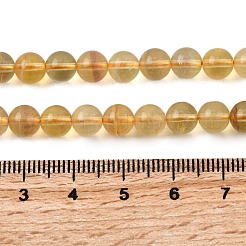 Natural Yellow Fluorite Beads Strands&nbsp;G-F799-B03-6mm